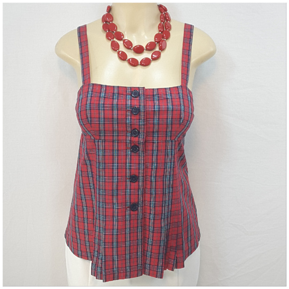 AMERICAN EAGLE OUTFITTERS Plaid Top, size 6 Small - Picture 5 of 8